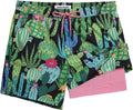 maamgic Mens 5 in Stretch Swimming Shorts Compression Liner - Slim Fit