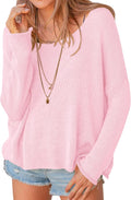 Women's Oversized Scoop Neck Sweater - Cozy Casual Pullover