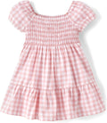 Baby Girls' Short Sleeve Casual Dress - Gingham Twirl Dress