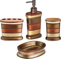 Zahari Home 4pc Contempo Bathroom Accessories Set - Modern Bath