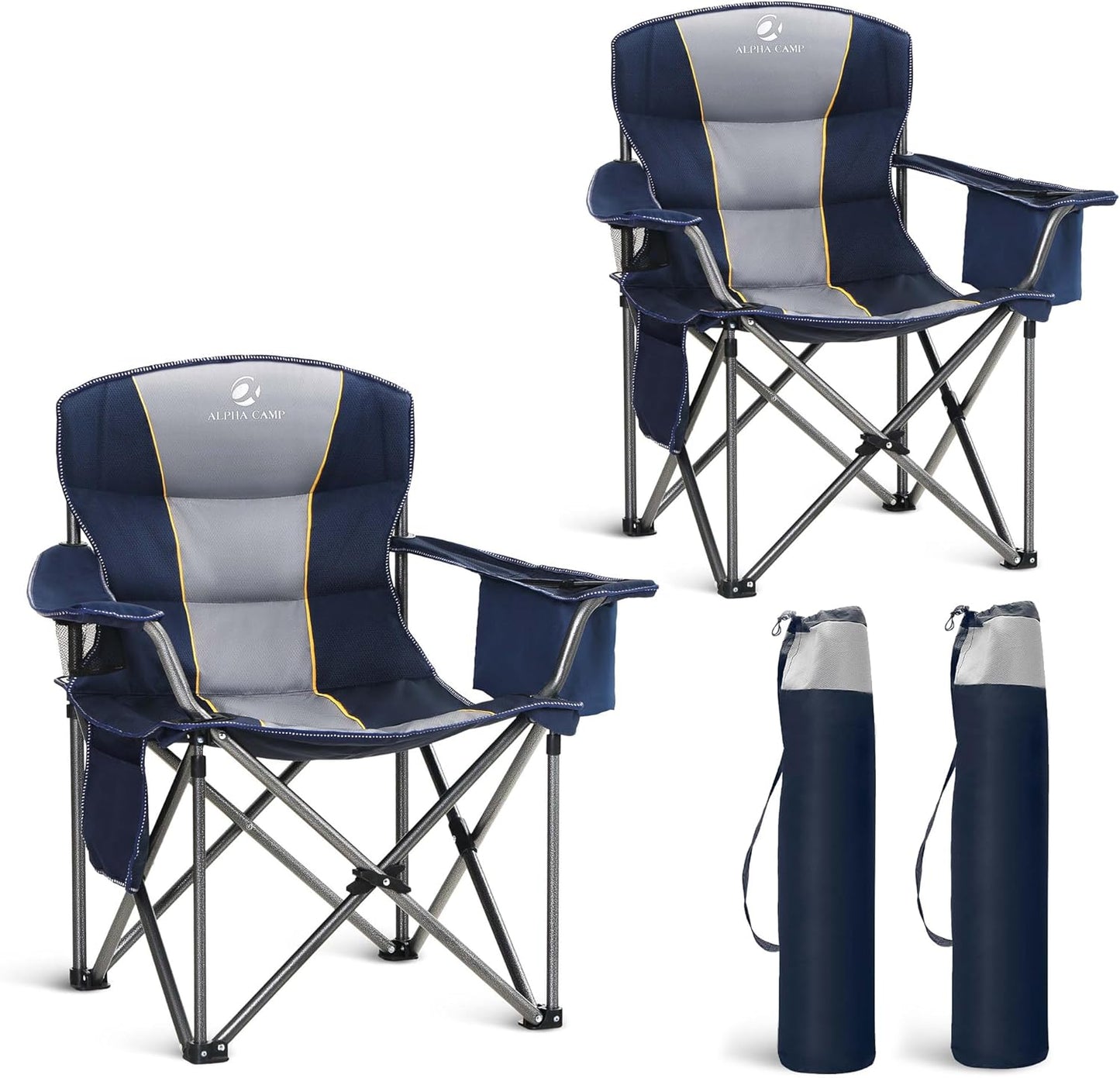 LET'S CAMP 450 LBS Oversized Outdoor Chair - 2 Pack