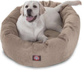 Micro Velvet Calming Donut Dog Bed 40 in - Cozy Supportive Nest