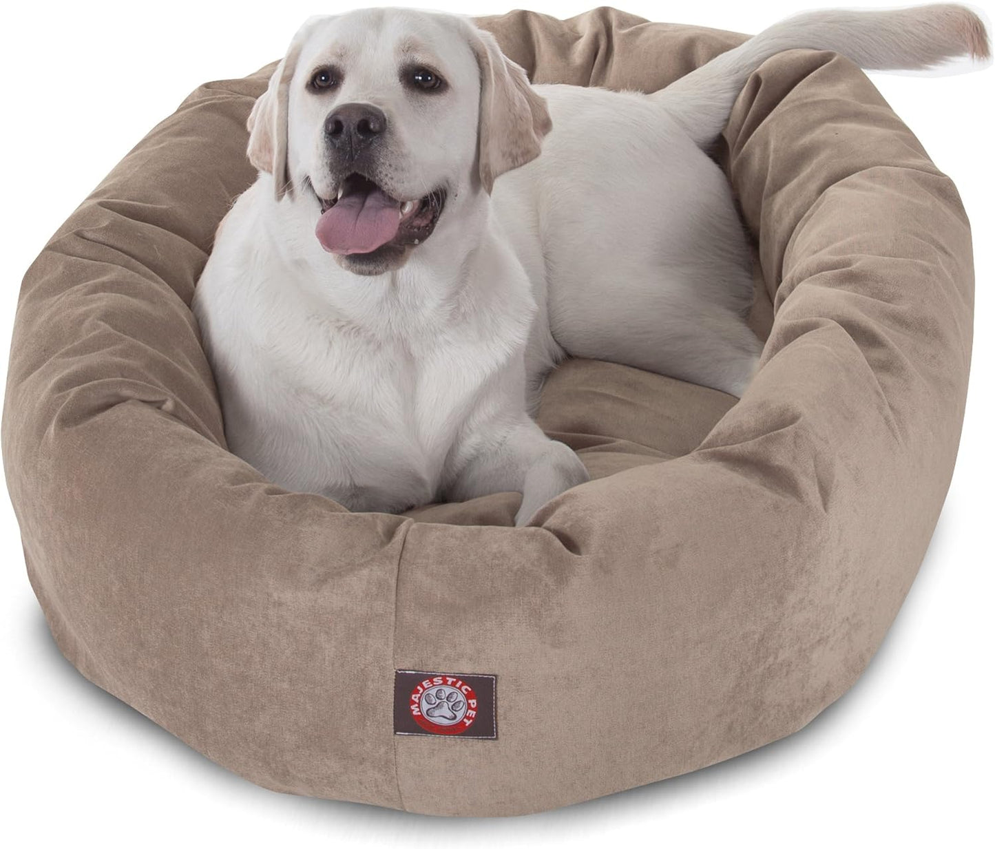 Majestic Pet 40 Inch Micro Velvet Calming Dog Bed for Comfort