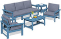 SERWALL HDPE Patio Furniture Set 7-Piece Sectional Sofa - Durable