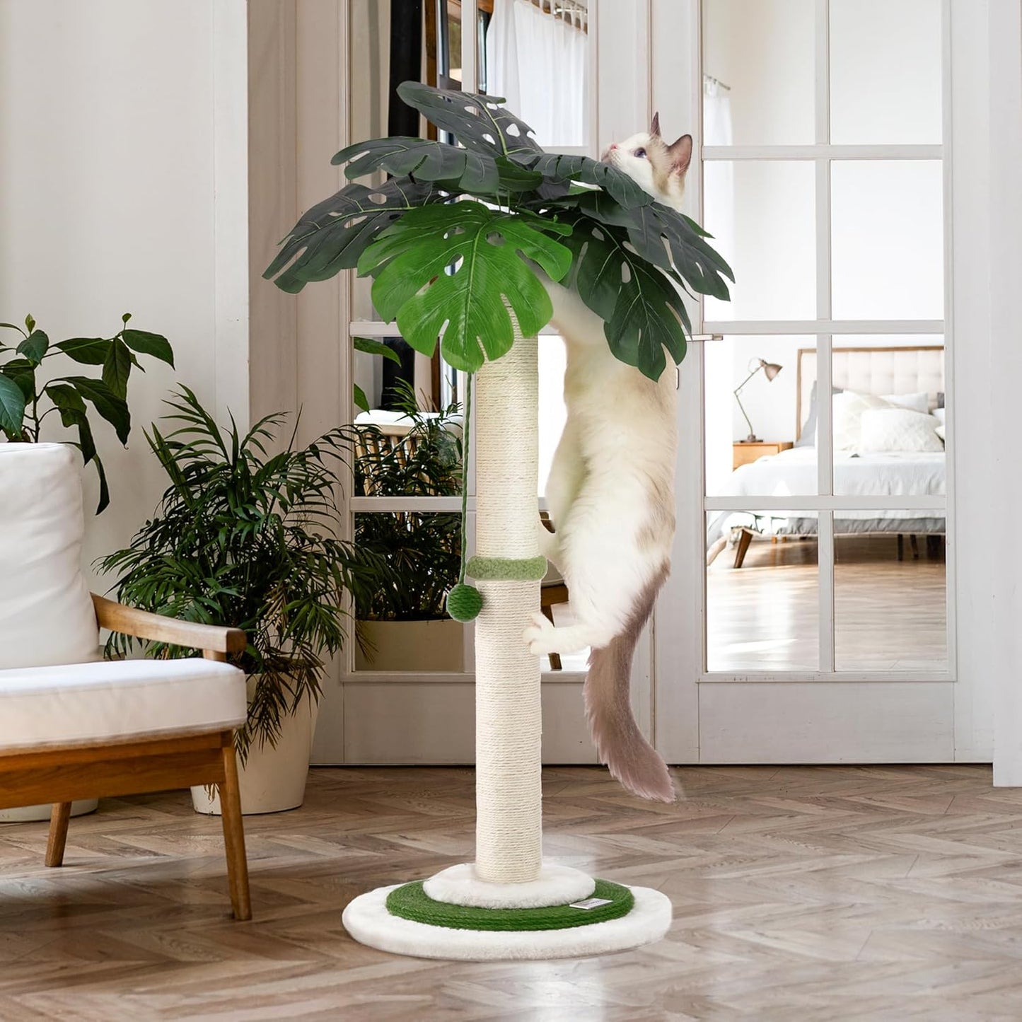 Meowoou Cat Scratching Post: Stylish 3 Layer Cat Tree Tower