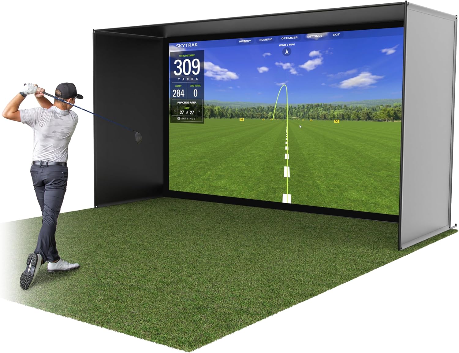 GoSports Golf Simulator Enclosure Nets for Indoor Golfing Fun