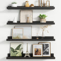 Floating Picture Ledge Shelves for Wall Set of 4 - Long 24in Display