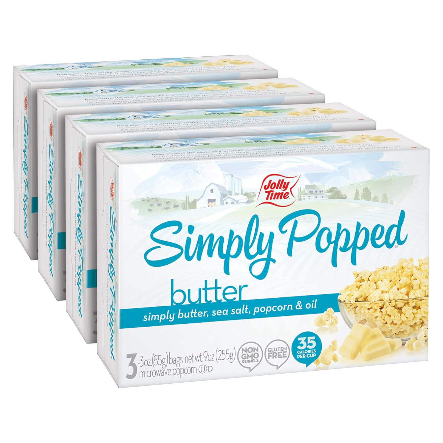 Jolly Time Simply Popped - Lightly Salted Microwavable Popcorn