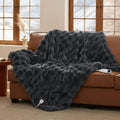 Fluffy Bubble Faux Fur Heated Blanket for Cozy Comfort