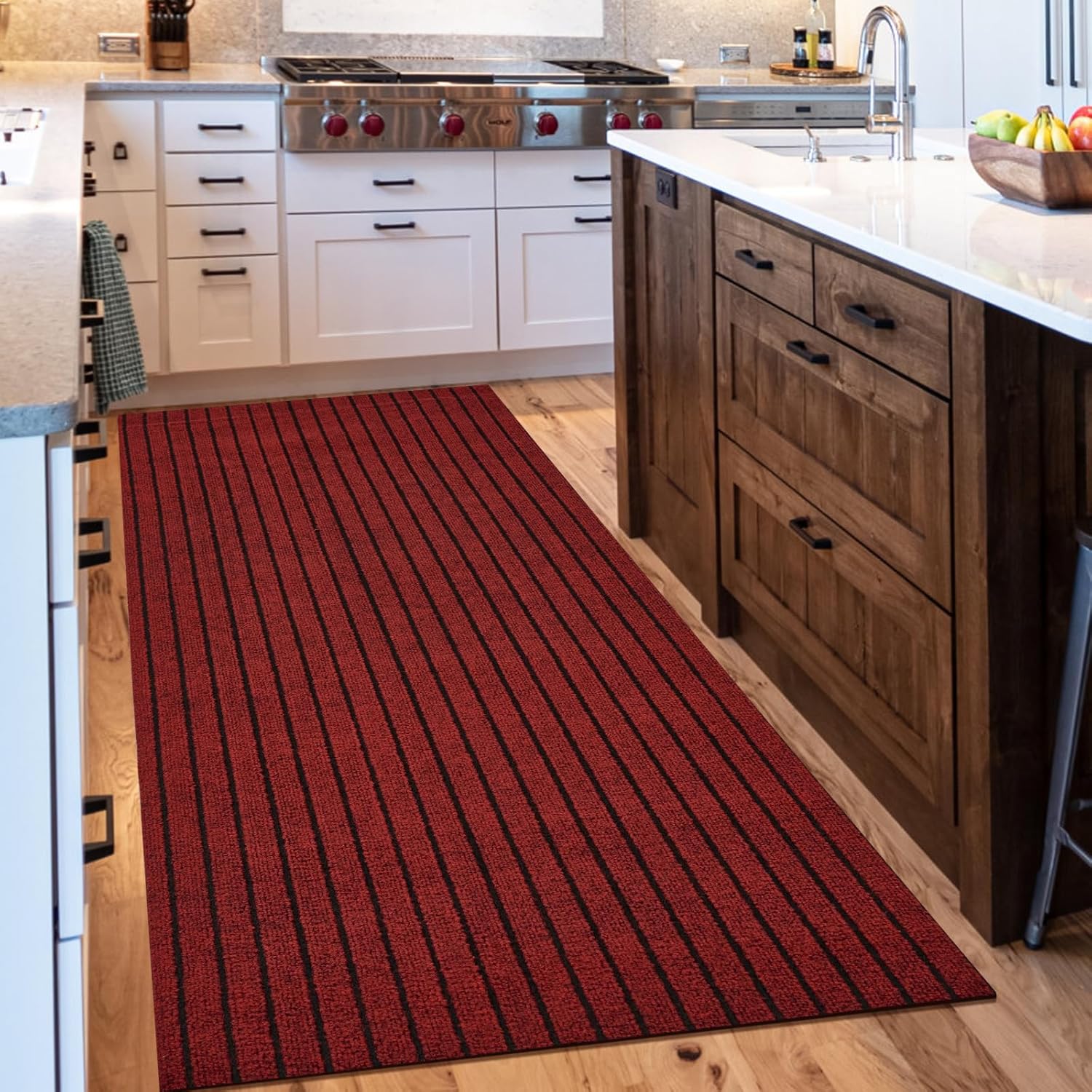 Outdoor Indoor Runner Rug with Non-Slip Backing for Safety
