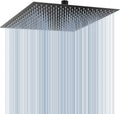 Voolan Oversize Rain Shower Head 16in Matte Black - Full Body Coverage