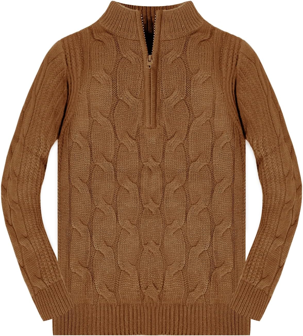 Boys 1/4 Zip Pullover Sweater for Fall and Winter Style
