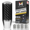 Premium Silver Carbon Fiber Gear Stick Shift Knob - Cool JDM Style