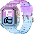 Crystal Clear Compatible Apple Watch Band with Bumper Case