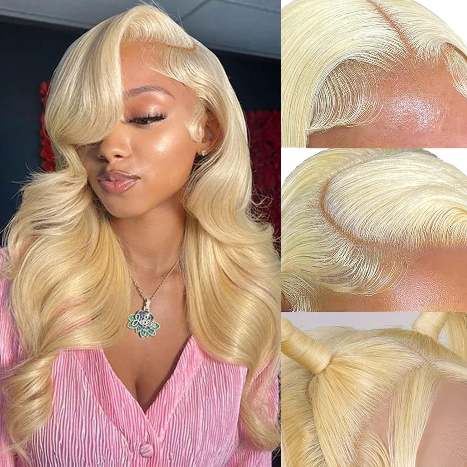 613 Blonde Lace Front Wig Human Hair Body Wave 20 Inch