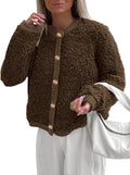 Faux Fur Cropped Jacket for Women - Cozy Fall Shearling