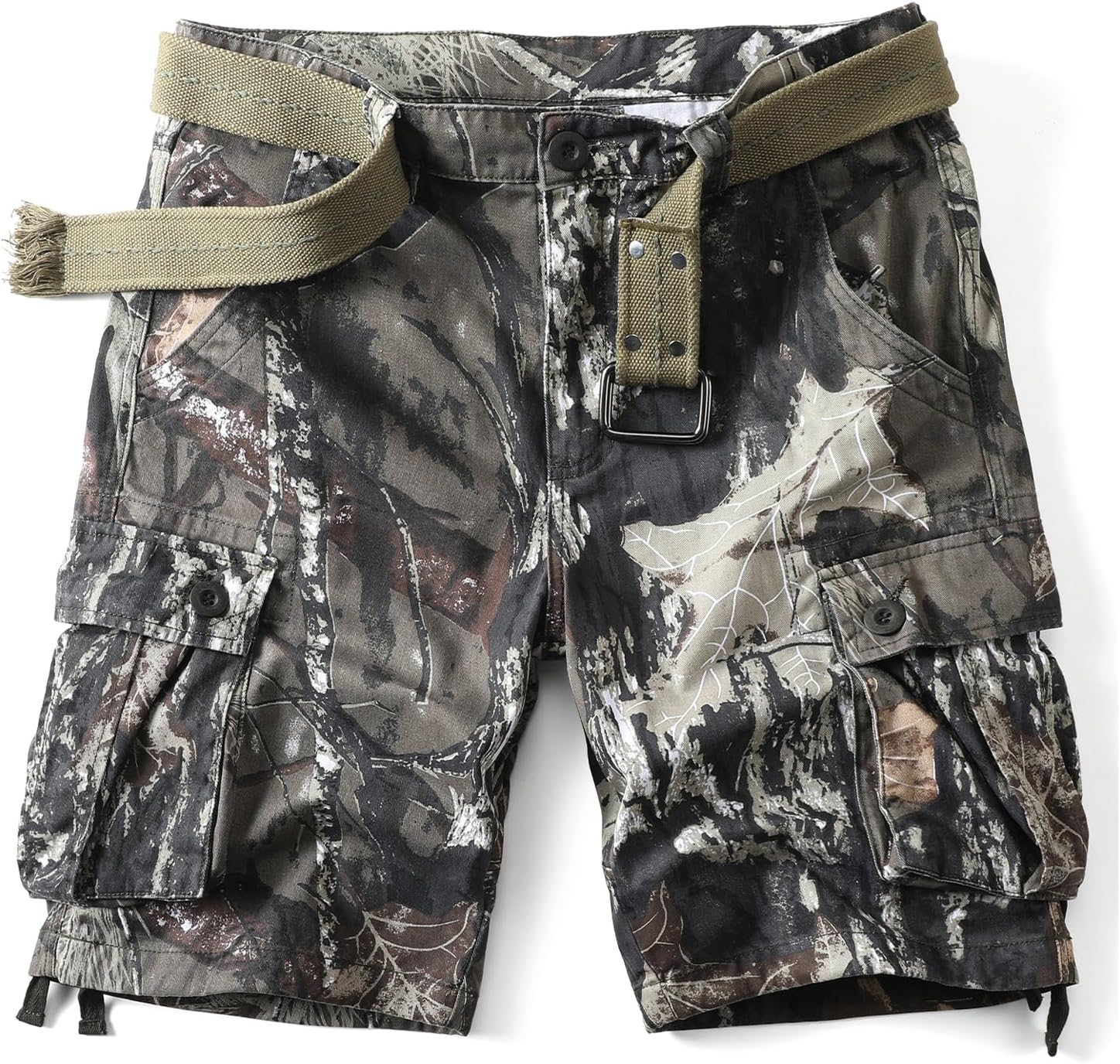 Camo Cargo Shorts for Men - Comfortable Cotton Multi-Pocket Design