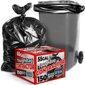 55-60 Gallon Heavy Duty Trash Bags - 150 Count - Large Black