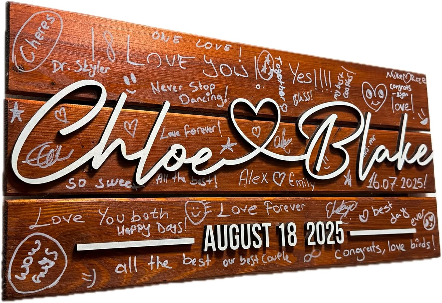 Personalized Wooden Guest Book Sign for Unique Wedding Decor
