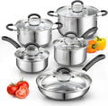 Cook N Home Stainless Steel Cookware Set - 10-Piece