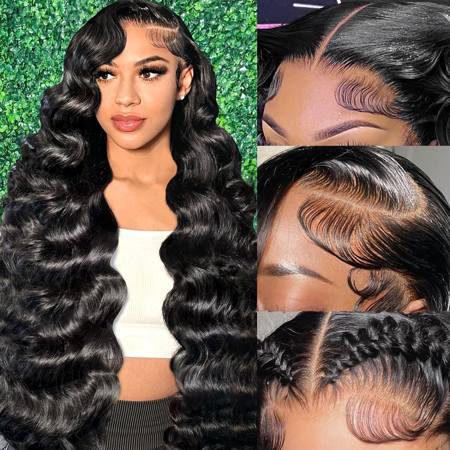Body Wave Lace Front Wigs Human Hair 13x6 220 Density Wig