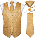 Mens Paisley Vest and Tie Set - Silk Waistcoat, Tie & Accessories