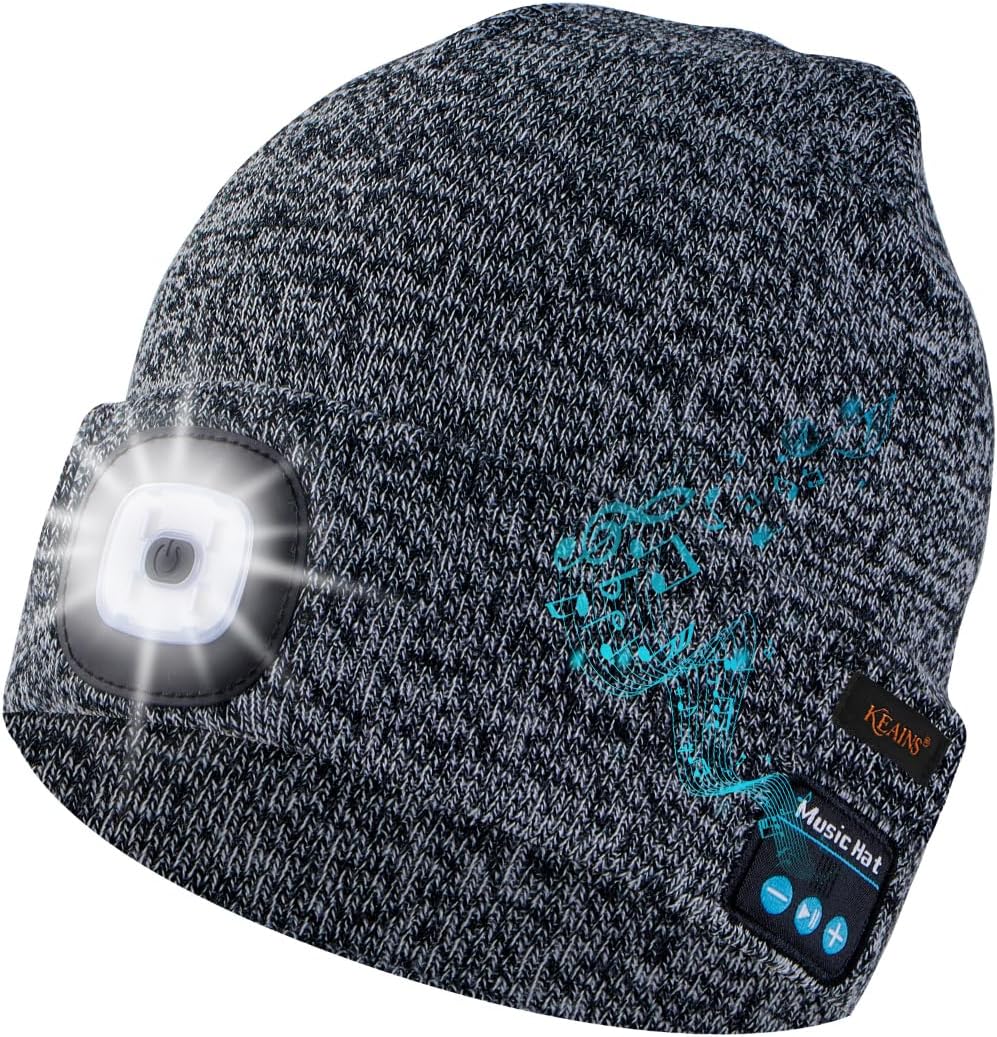 Keains Bluetooth Beanie with Light for Music and Calls