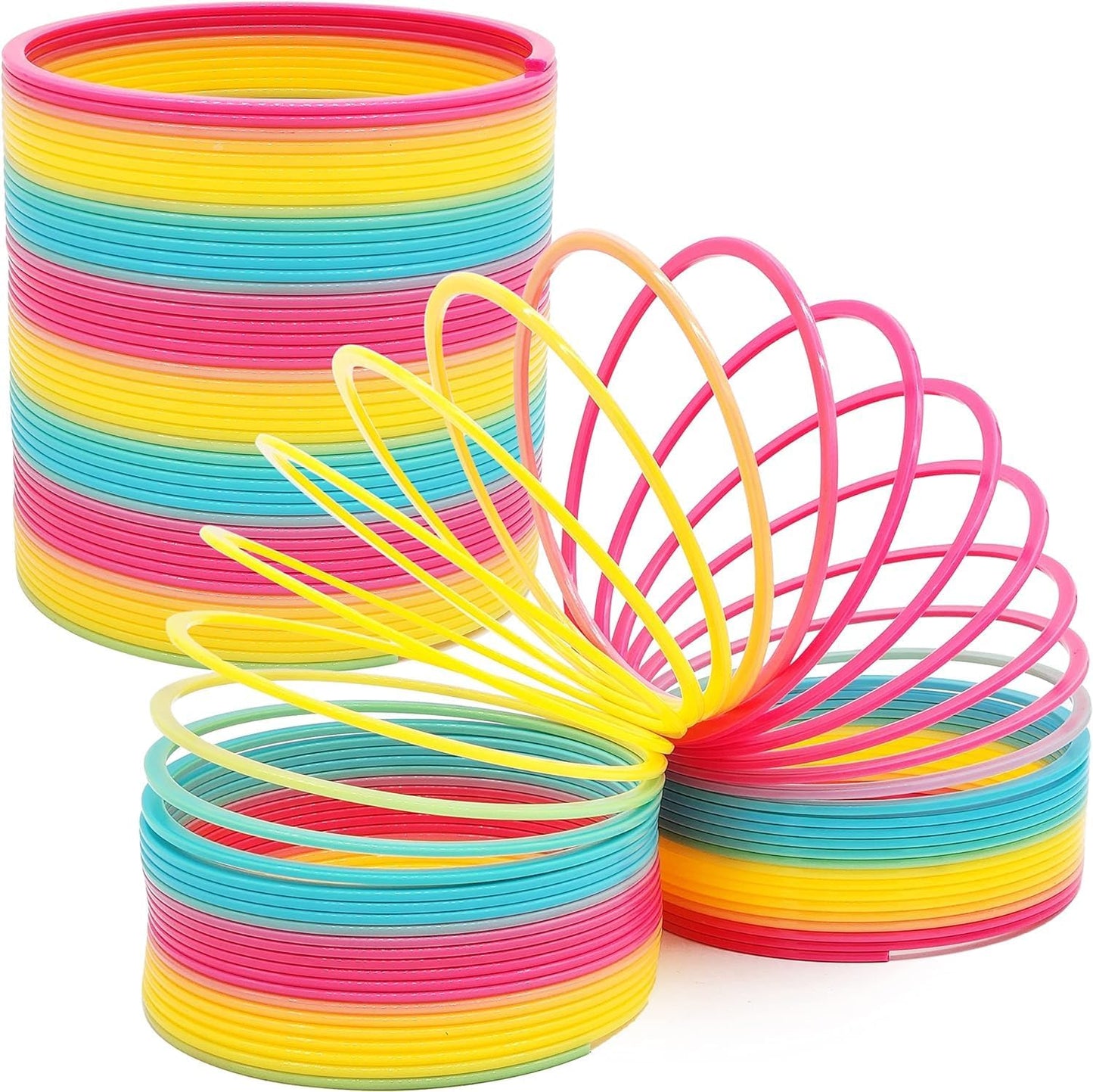Jumbo Rainbow Plastic Coil Spring Party Favor for Kids Fun