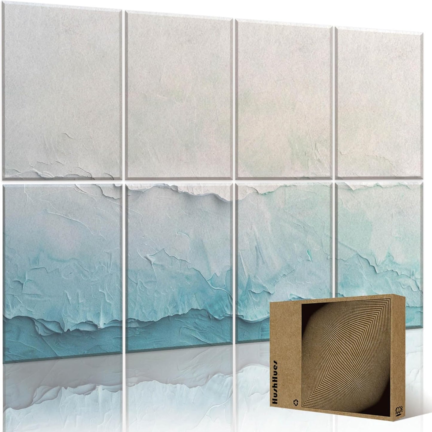 8-Pack Art Acoustic Panels for Stylish Sound Absorption
