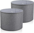 Lampshades Set of 2 Natural Linen 13in x 13in x 10in - Easy Assembly