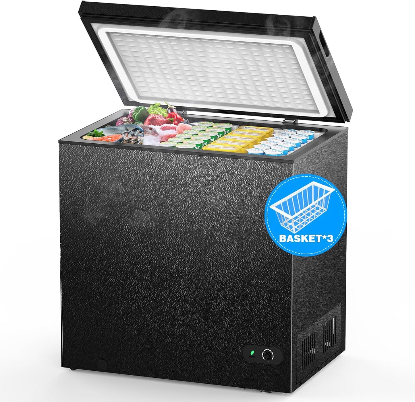 Joy Pebble 7.0 Cu. Ft Deep Freezer with Removable Basket