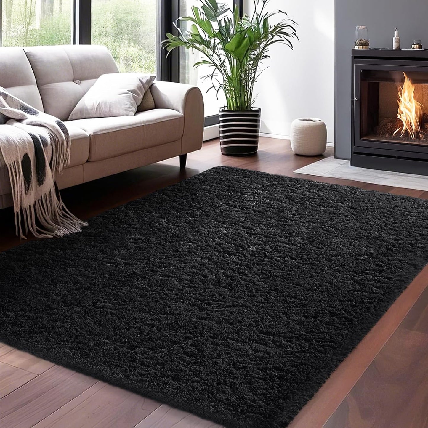 Ophanie Upgrade 5x7 Rugs for Living Room - Soft & Fluffy