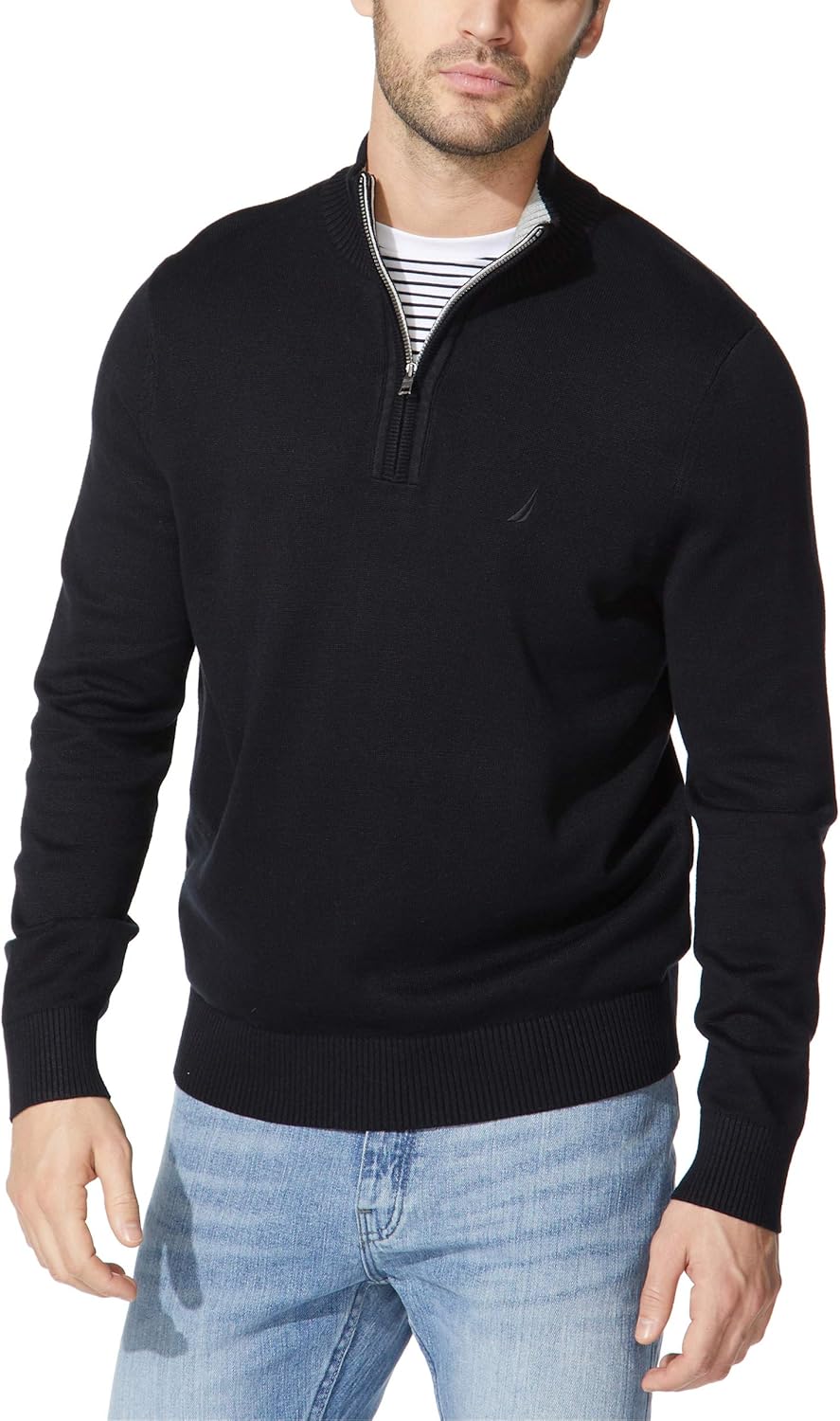 Nautica Men's Quarter-Zip Sweater: Classic Comfort and Style