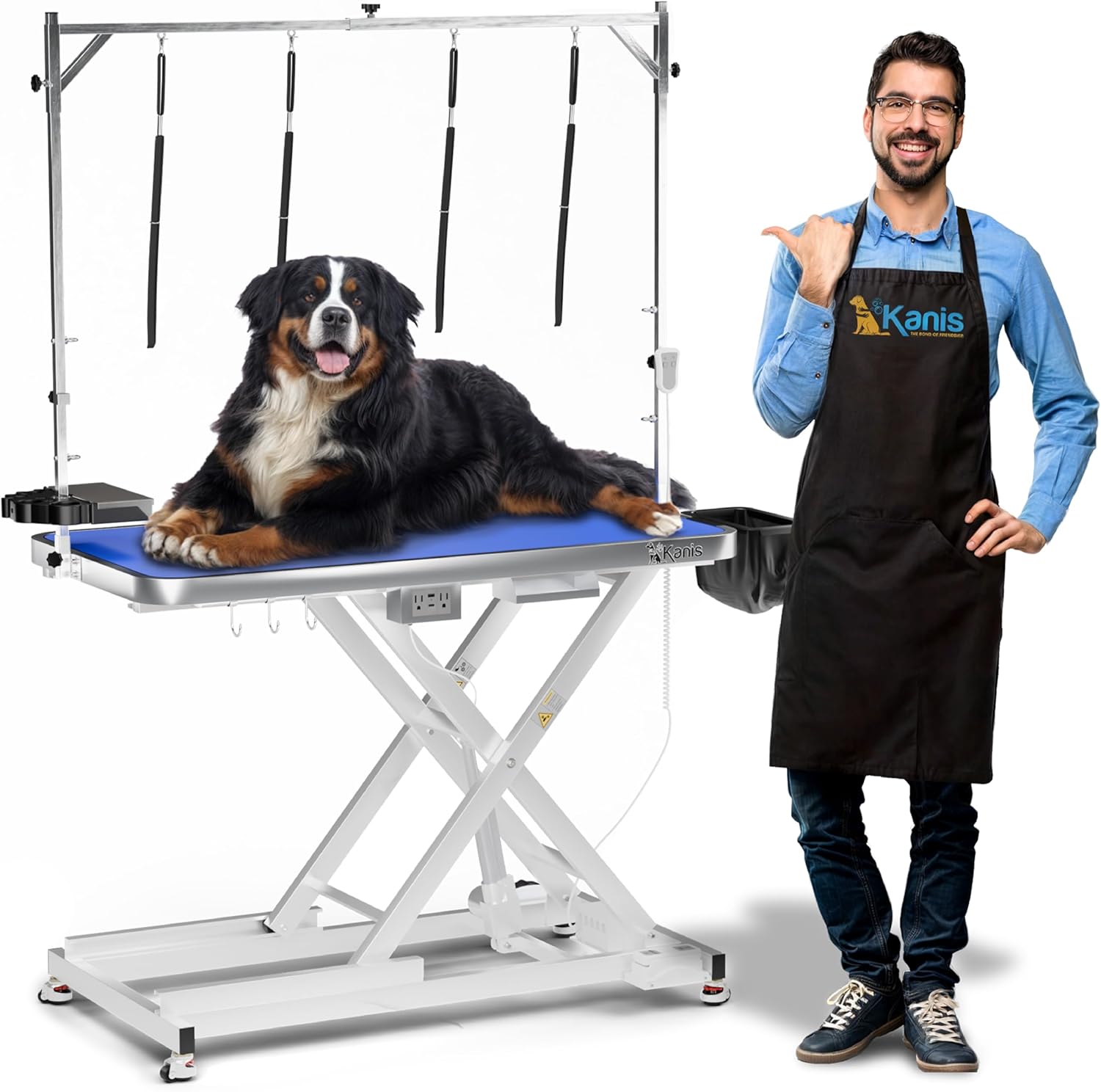 KANIS Electric Dog Grooming Table: Heavy Duty & Height-Adjustable