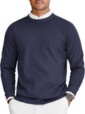 Mens Crew Neck Knit Sweater Pullover - Lightweight Fall Staple