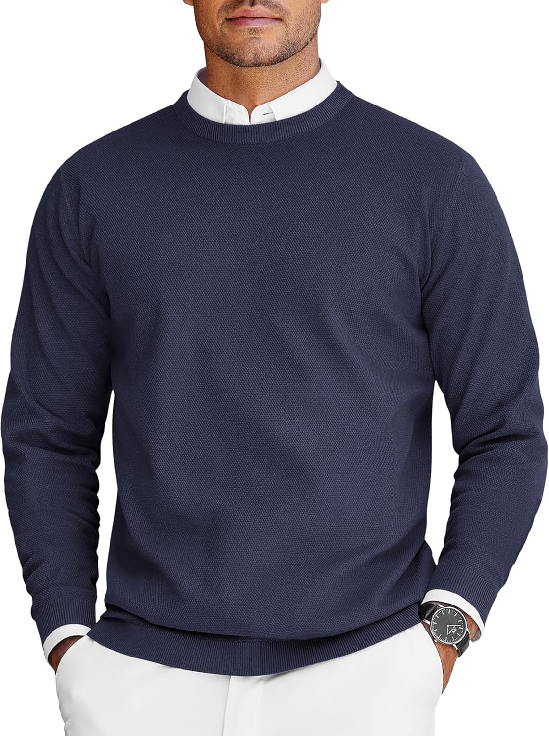 Stylish Mens Crew Neck Sweaters for Fall and Winter Wear