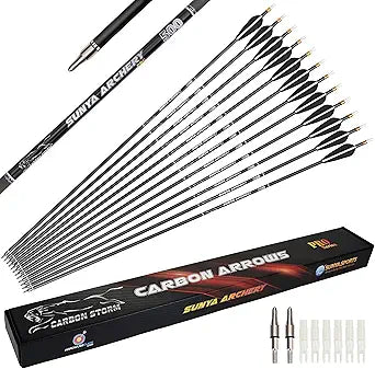 SUNYA Archery Hunting Arrows for Compound and Recurve Bows