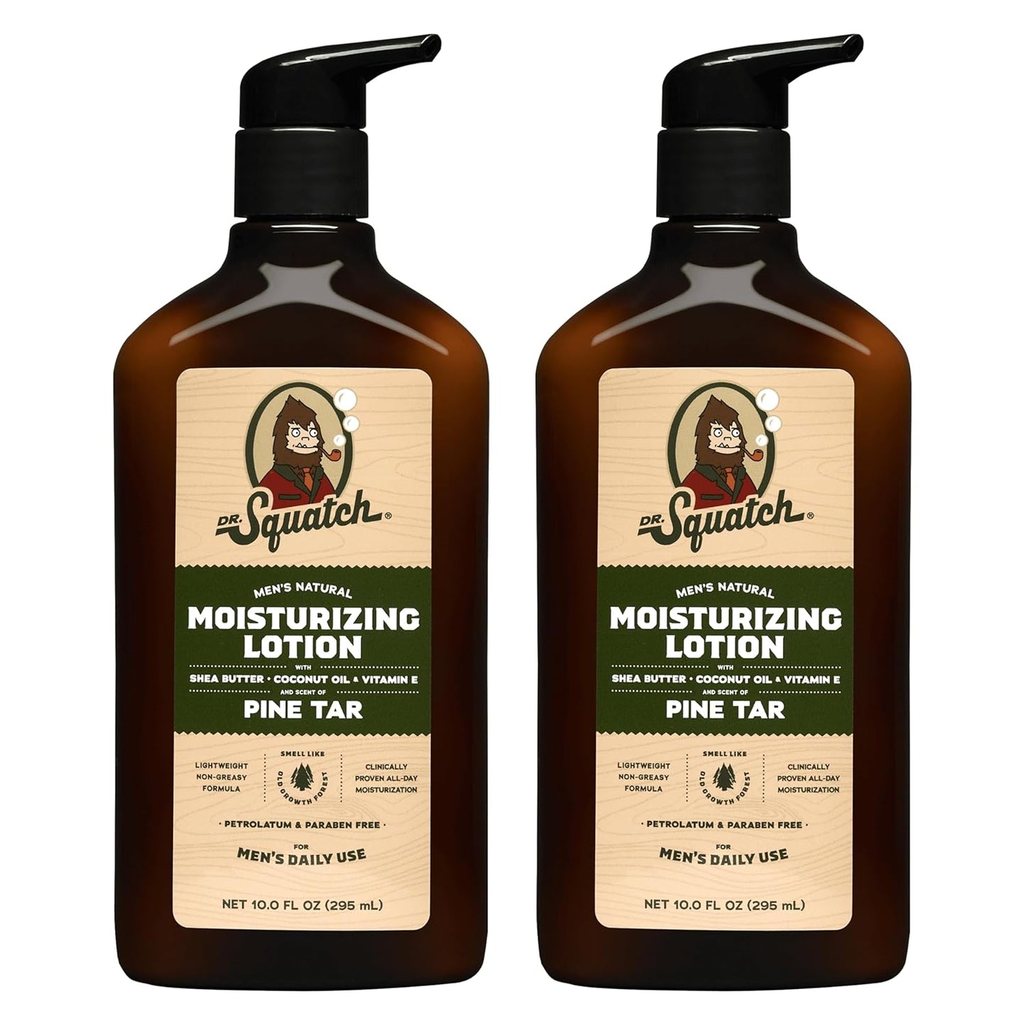 Dr. Squatch Natural Hand and Body Lotion for Men - 2-Pack