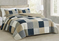 Chezmoi Collection Samuel 3-Piece Quilt Set for All Seasons