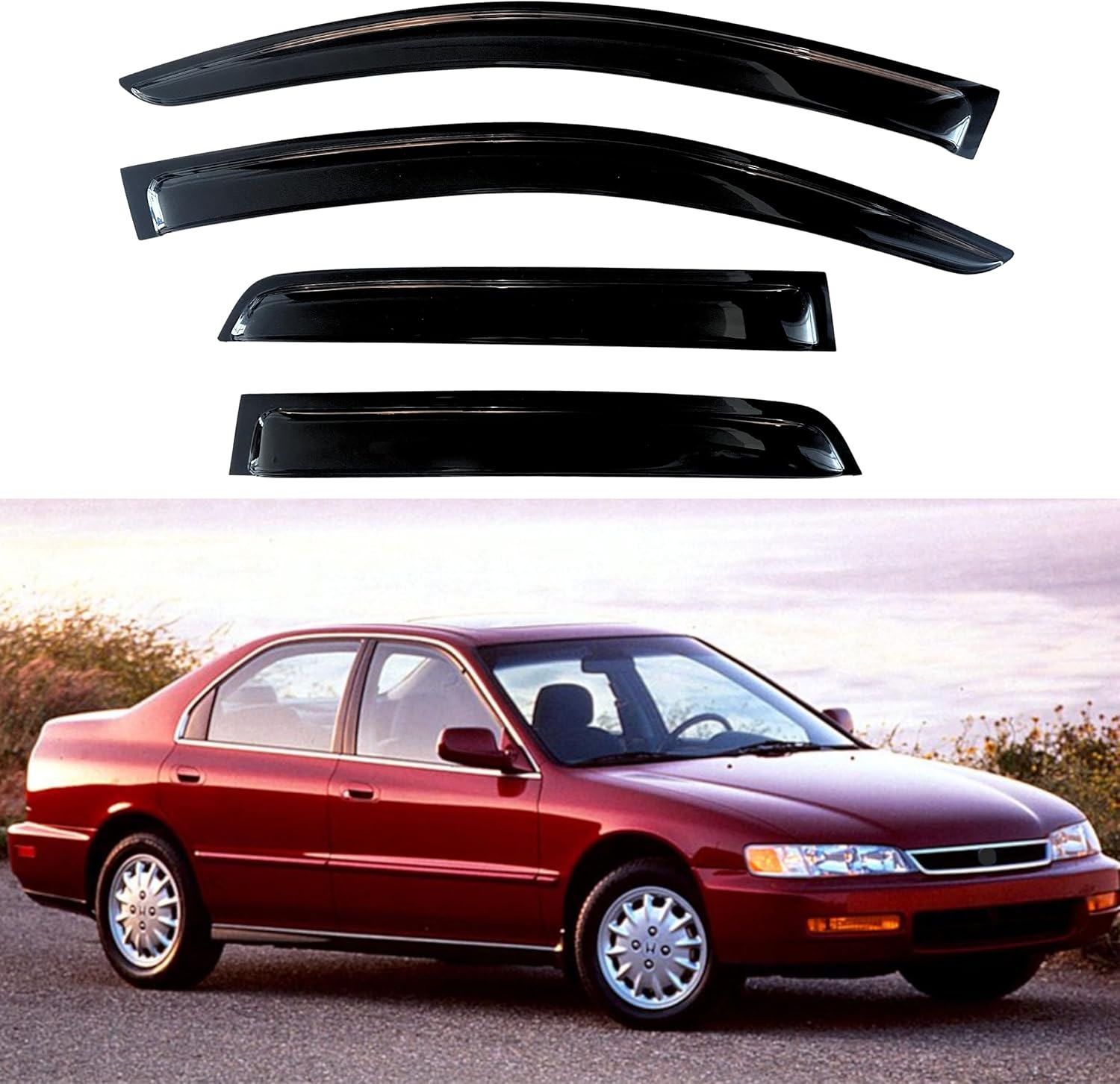 KPY Window Visor for Honda Accord Sedan 1994-1997 - 4PC Rain Guard
