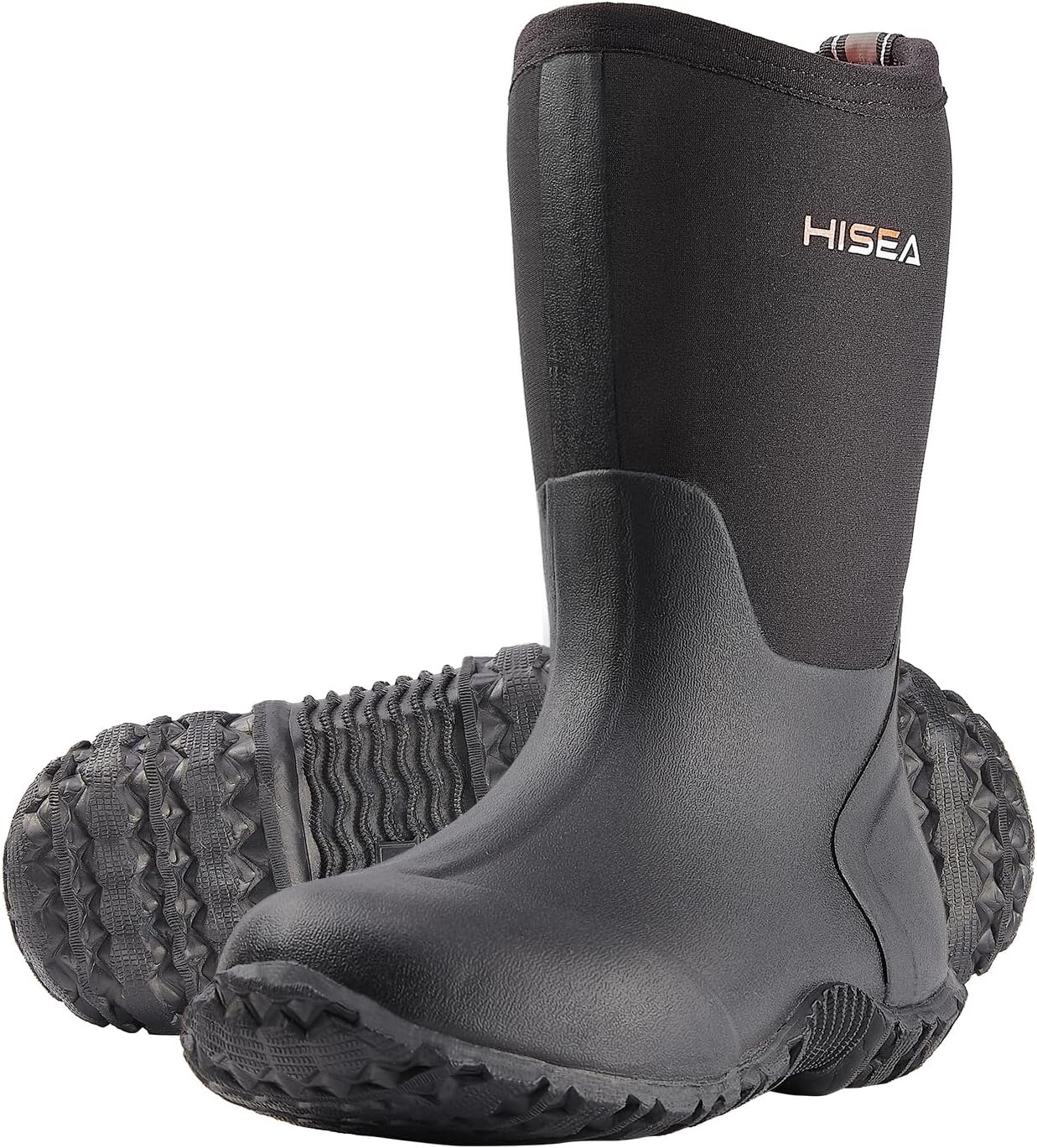 HISEA Kids Rain Boots Waterproof Neoprene Rubber Mud Boots