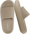 CUSHIONAIRE Feather Slides Comfortable Cloud Cushion Slides - All Day