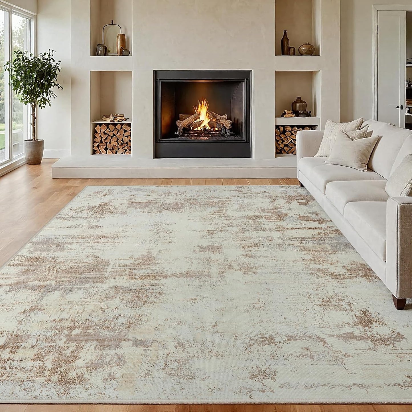 Soft Fluffy Area Rug for Living Room and Bedroom Decor