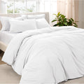 Washed Microfiber Duvet Cover Set Full - Ultra Soft Linen-Like Feel