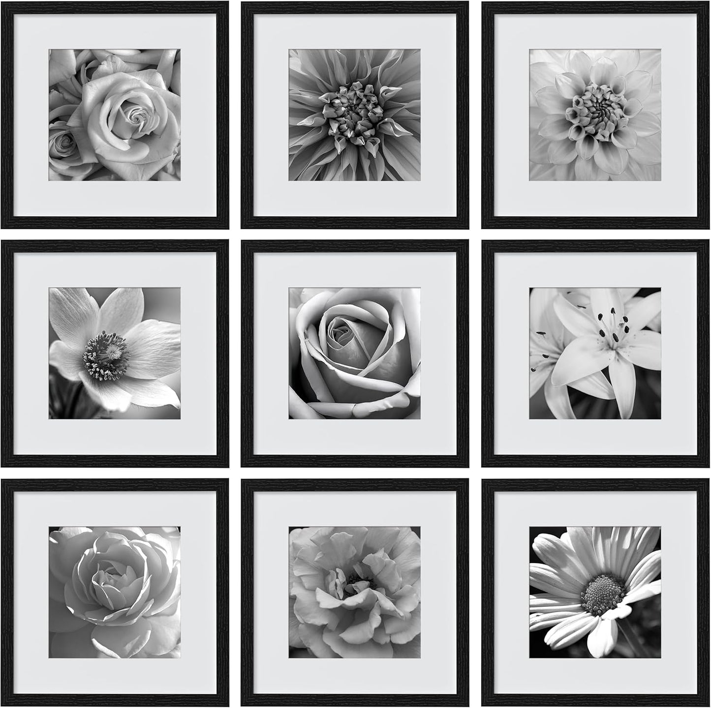 eletecpro 14x14 Picture Frames Set of 9 for Stylish Decor