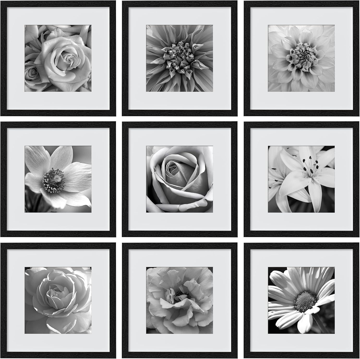 eletecpro 14x14 Picture Frames Set of 9 for Stylish Decor