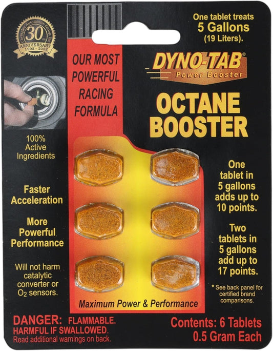 Dyno-tab Octane Booster 6-tab Card for Enhanced Performance