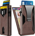 Wallet for Men Slim RFID Blocking Pop-Up Card Holder (Coffee)