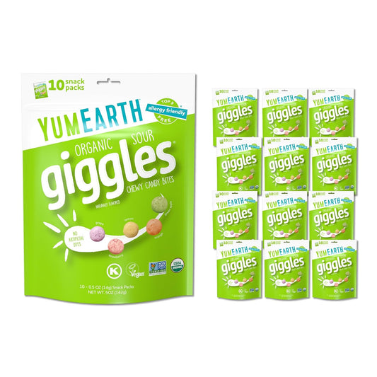 YumEarth Organic Sour Giggles Chewy Candy - Allergy Friendly Treats