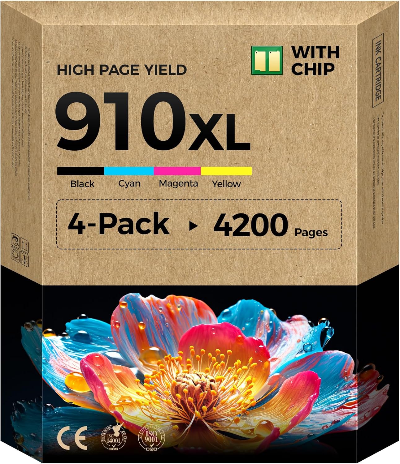 910XL Ink Cartridges Combo 4-Pack for HP OfficeJet Printers